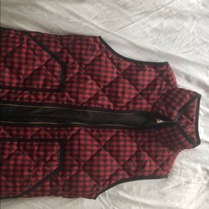 JCREW red plaid vest
